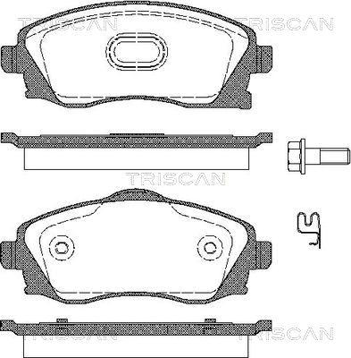 Triscan 8110 24018 - Kit de plaquettes de frein, frein à disque cwaw.fr