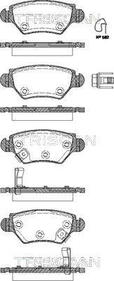 Triscan 8110 24013 - Kit de plaquettes de frein, frein à disque cwaw.fr