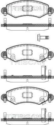 Triscan 8110 24017 - Kit de plaquettes de frein, frein à disque cwaw.fr