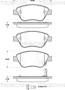 Triscan 8110 24029 - Kit de plaquettes de frein, frein à disque cwaw.fr