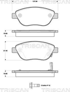 Triscan 8110 24028 - Kit de plaquettes de frein, frein à disque cwaw.fr