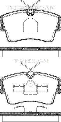 Triscan 8110 24860 - Kit de plaquettes de frein, frein à disque cwaw.fr