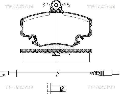 Triscan 8110 25005 - Kit de plaquettes de frein, frein à disque cwaw.fr