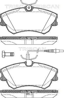 Triscan 8110 25008 - Kit de plaquettes de frein, frein à disque cwaw.fr