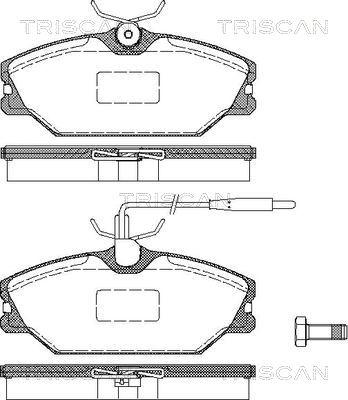 Triscan 8110 25003 - Kit de plaquettes de frein, frein à disque cwaw.fr