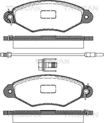 Triscan 8110 25015 - Kit de plaquettes de frein, frein à disque cwaw.fr