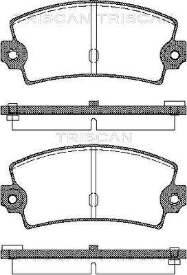 Triscan 8110 25016 - Kit de plaquettes de frein, frein à disque cwaw.fr