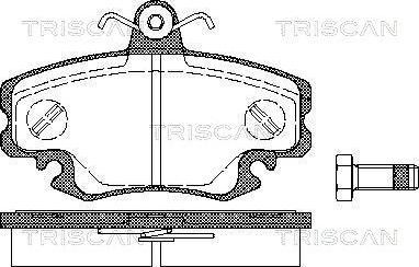 Triscan 8110 25010 - Kit de plaquettes de frein, frein à disque cwaw.fr