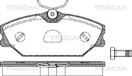 Triscan 8110 25011 - Kit de plaquettes de frein, frein à disque cwaw.fr