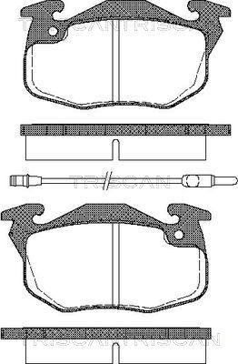 Triscan 8110 25017 - Kit de plaquettes de frein, frein à disque cwaw.fr