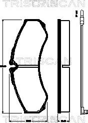 Triscan 8110 25026 - Kit de plaquettes de frein, frein à disque cwaw.fr