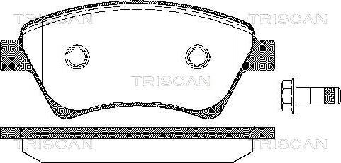 Triscan 8110 25020 - Kit de plaquettes de frein, frein à disque cwaw.fr