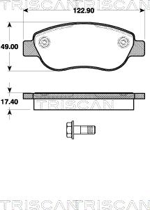 Triscan 8110 25022 - Kit de plaquettes de frein, frein à disque cwaw.fr