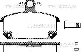 Triscan 8110 25189 - Kit de plaquettes de frein, frein à disque cwaw.fr