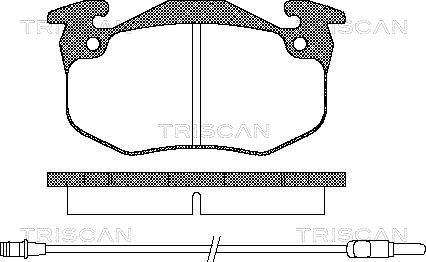 Triscan 8110 25131 - Kit de plaquettes de frein, frein à disque cwaw.fr