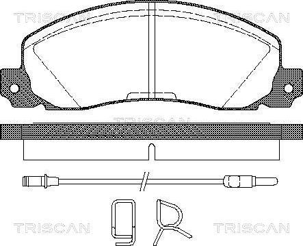 Triscan 8110 25846 - Kit de plaquettes de frein, frein à disque cwaw.fr