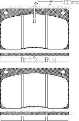 Triscan 8110 25854 - Kit de plaquettes de frein, frein à disque cwaw.fr