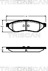 Triscan 8110 21009 - Kit de plaquettes de frein, frein à disque cwaw.fr