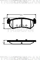 Triscan 8110 21006 - Kit de plaquettes de frein, frein à disque cwaw.fr