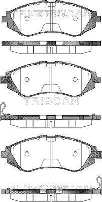 Triscan 8110 21001 - Kit de plaquettes de frein, frein à disque cwaw.fr