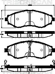 Triscan 8110 21008 - Kit de plaquettes de frein, frein à disque cwaw.fr