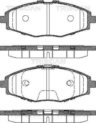 Triscan 8110 21002 - Kit de plaquettes de frein, frein à disque cwaw.fr