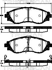 Triscan 8110 21010 - Kit de plaquettes de frein, frein à disque cwaw.fr