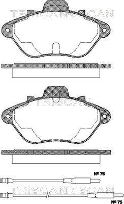 Triscan 8110 28940 - Kit de plaquettes de frein, frein à disque cwaw.fr