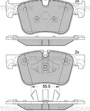 Triscan 8110 28063 - Kit de plaquettes de frein, frein à disque cwaw.fr