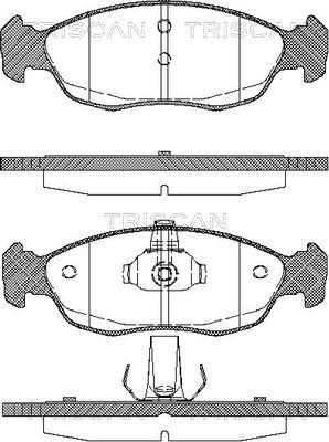 Triscan 8110 28009 - Kit de plaquettes de frein, frein à disque cwaw.fr