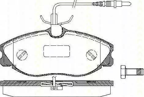 Triscan 8110 28003 - Kit de plaquettes de frein, frein à disque cwaw.fr