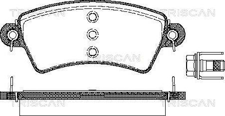 Triscan 8110 28015 - Kit de plaquettes de frein, frein à disque cwaw.fr