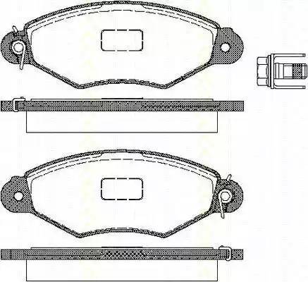 Triscan 8110 28010 - Kit de plaquettes de frein, frein à disque cwaw.fr