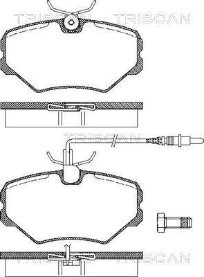 Triscan 8110 28011 - Kit de plaquettes de frein, frein à disque cwaw.fr