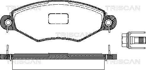 Triscan 8110 28013 - Kit de plaquettes de frein, frein à disque cwaw.fr