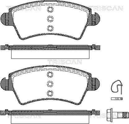 Triscan 8110 28031 - Kit de plaquettes de frein, frein à disque cwaw.fr