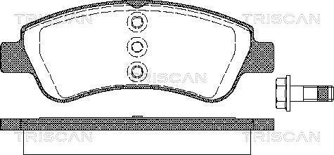 Triscan 8110 28029 - Kit de plaquettes de frein, frein à disque cwaw.fr