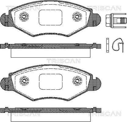 Triscan 8110 28025 - Kit de plaquettes de frein, frein à disque cwaw.fr