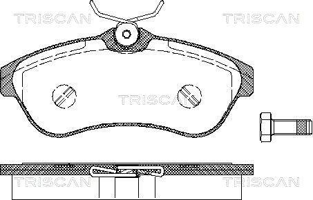 Triscan 8110 28027 - Kit de plaquettes de frein, frein à disque cwaw.fr