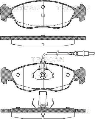 Triscan 8110 28161 - Kit de plaquettes de frein, frein à disque cwaw.fr