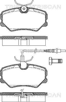 Triscan 8110 28876 - Kit de plaquettes de frein, frein à disque cwaw.fr