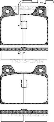 Triscan 8110 28723 - Kit de plaquettes de frein, frein à disque cwaw.fr