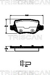 Triscan 8110 23045 - Kit de plaquettes de frein, frein à disque cwaw.fr