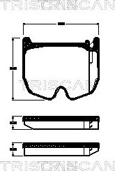 Triscan 8110 23040 - Kit de plaquettes de frein, frein à disque cwaw.fr