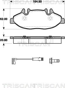 Triscan 8110 23042 - Kit de plaquettes de frein, frein à disque cwaw.fr