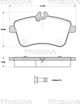 Triscan 8110 23053 - Kit de plaquettes de frein, frein à disque cwaw.fr