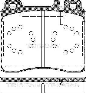 Triscan 8110 23004 - Kit de plaquettes de frein, frein à disque cwaw.fr