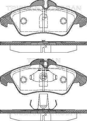 Triscan 8110 23008 - Kit de plaquettes de frein, frein à disque cwaw.fr