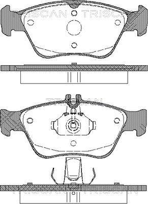 Triscan 8110 23013 - Kit de plaquettes de frein, frein à disque cwaw.fr