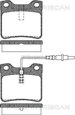 Triscan 8110 23012 - Kit de plaquettes de frein, frein à disque cwaw.fr